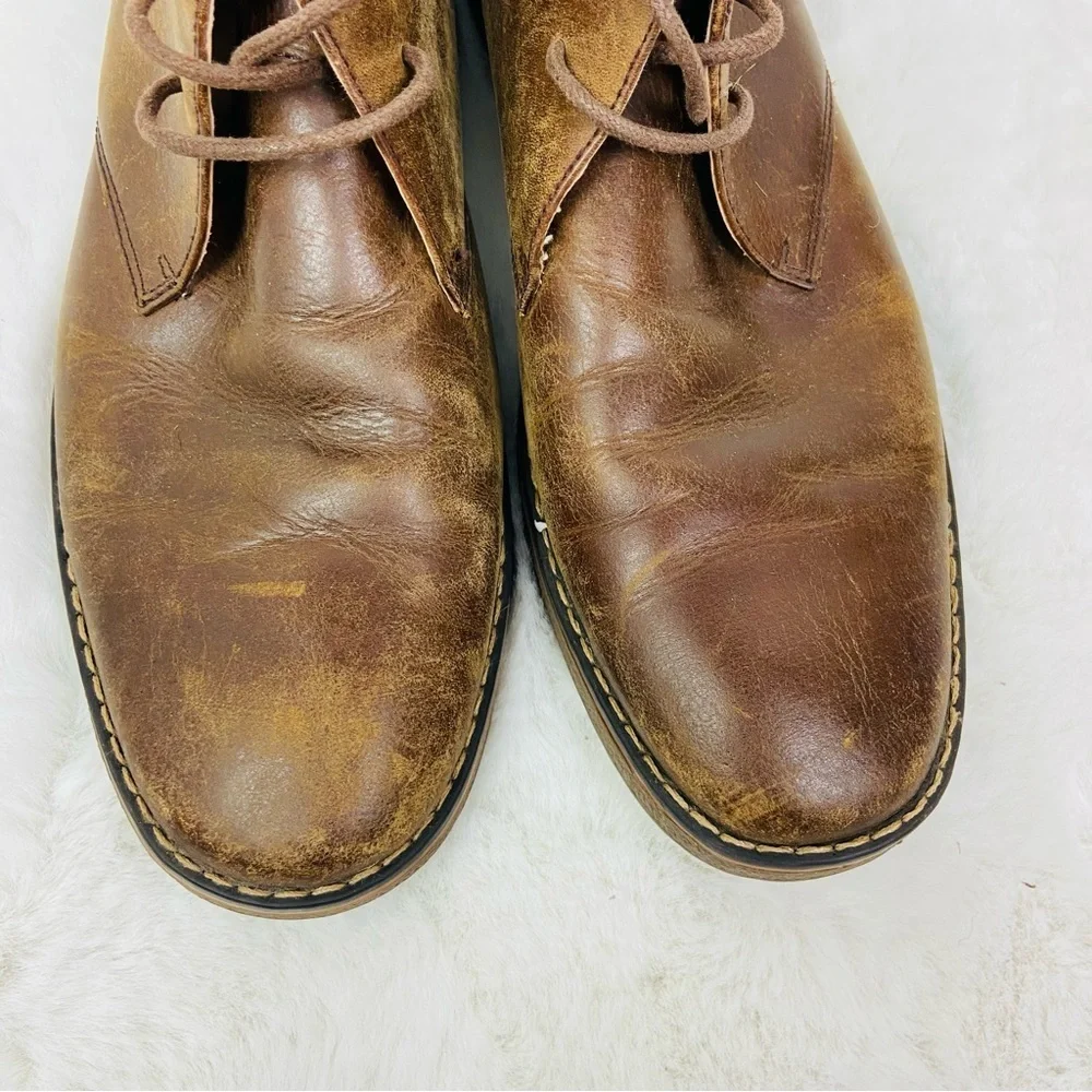 ST. John’s bay Men's Brown Leather Ankle Boots size 10